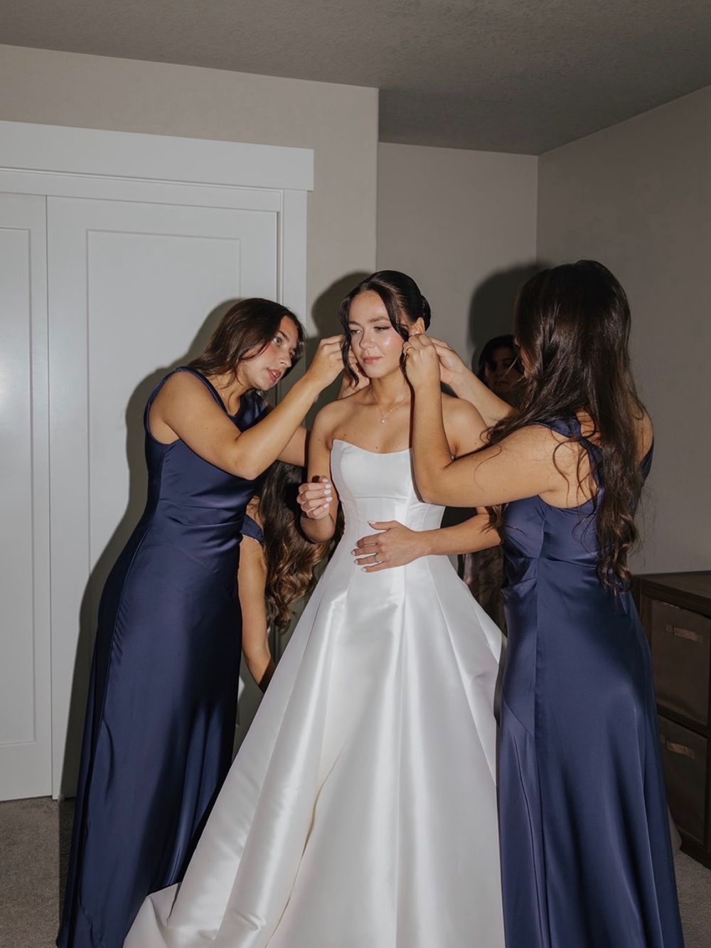 Navy Blue Azazie Dress - Picture 3 of 3